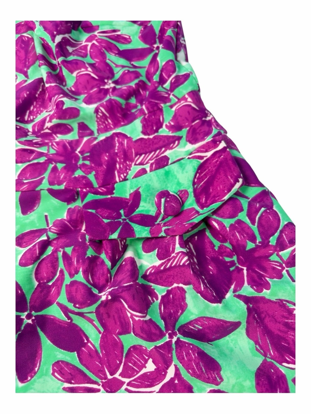 Aryeh Women Floral Fit & Flare Skater Romper Mint Sleeveless Sz M - Picture 10 of 14